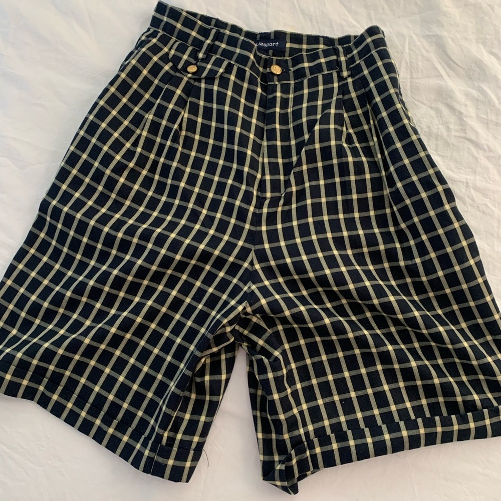 High waisted trouser shorts